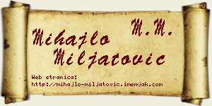 Mihajlo Miljatović vizit kartica